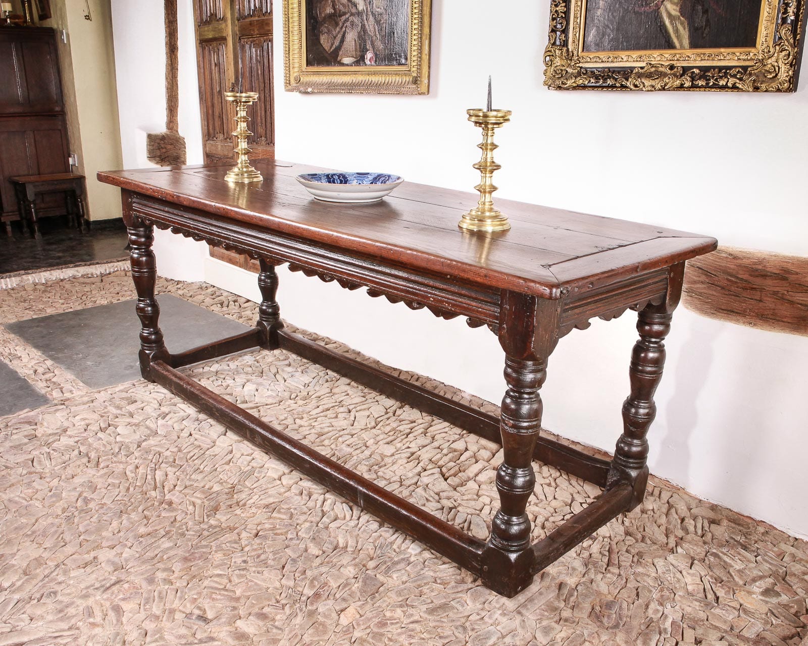 Early 17th century joined oak table