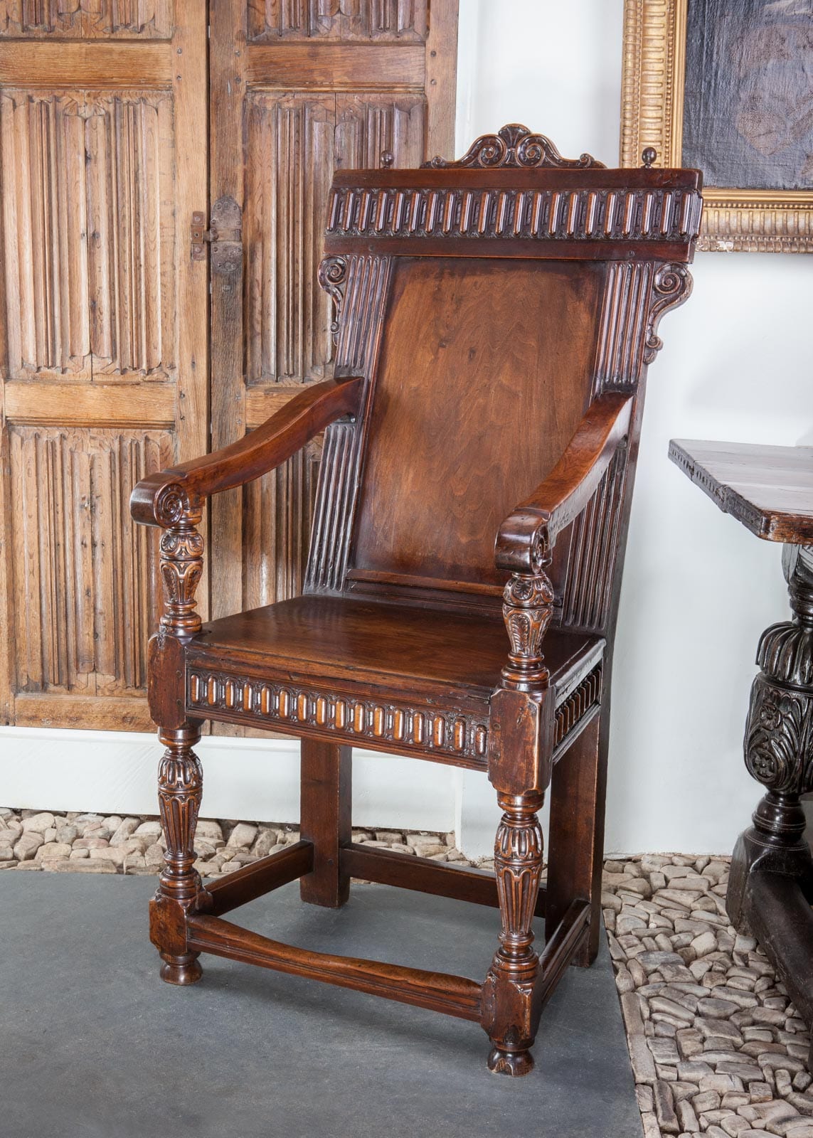 Elizabeth I walnut armchair