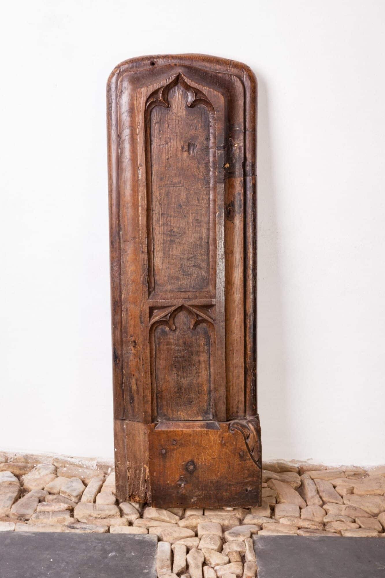 English medieval pew end