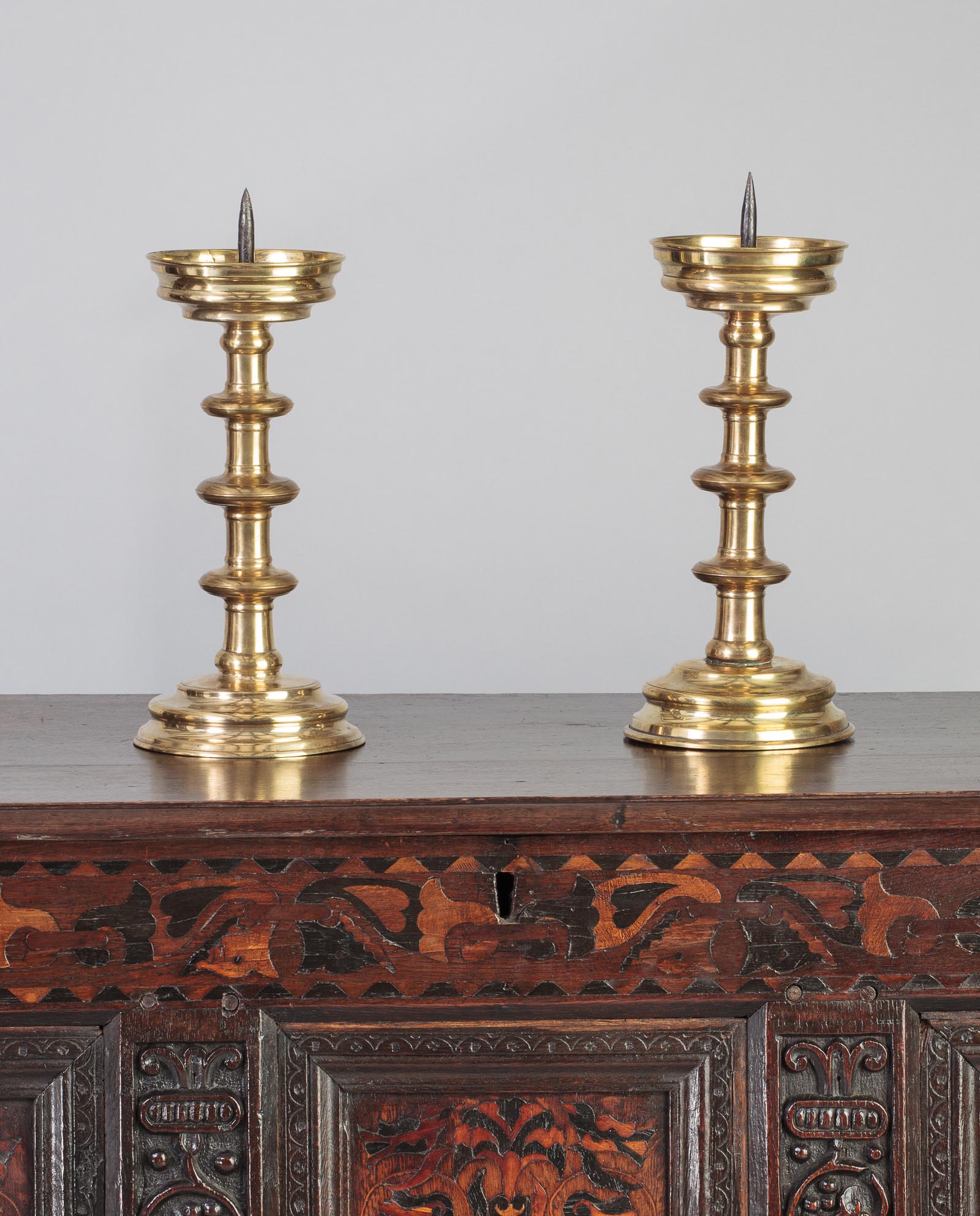 16th century pricket candlesticks