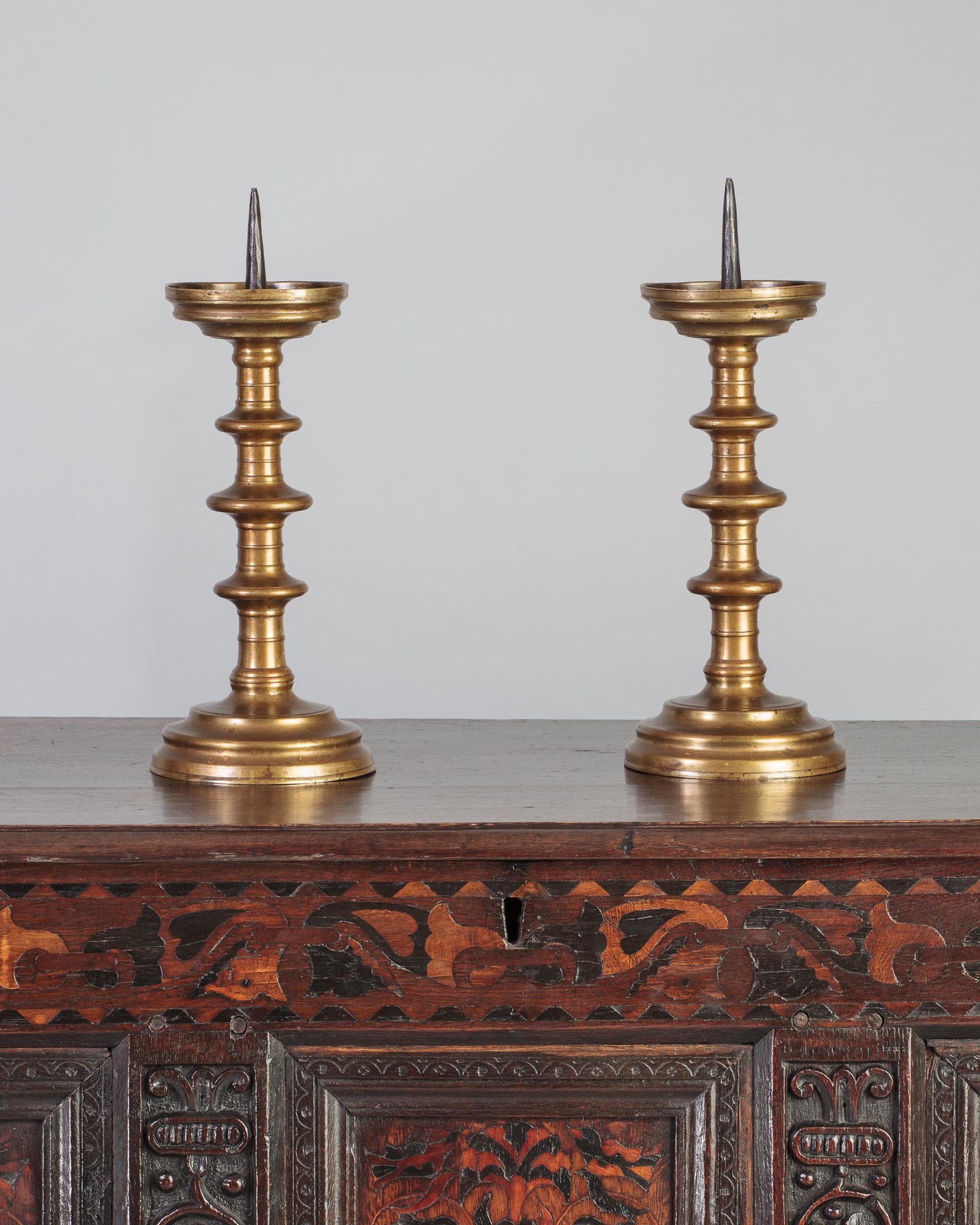16th century pricket candlesticks