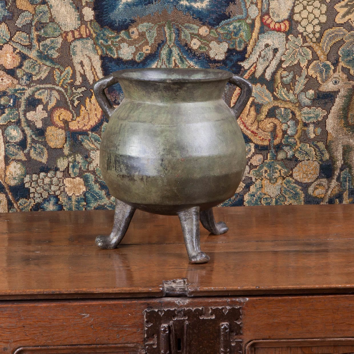 Medieval bronze cauldron
