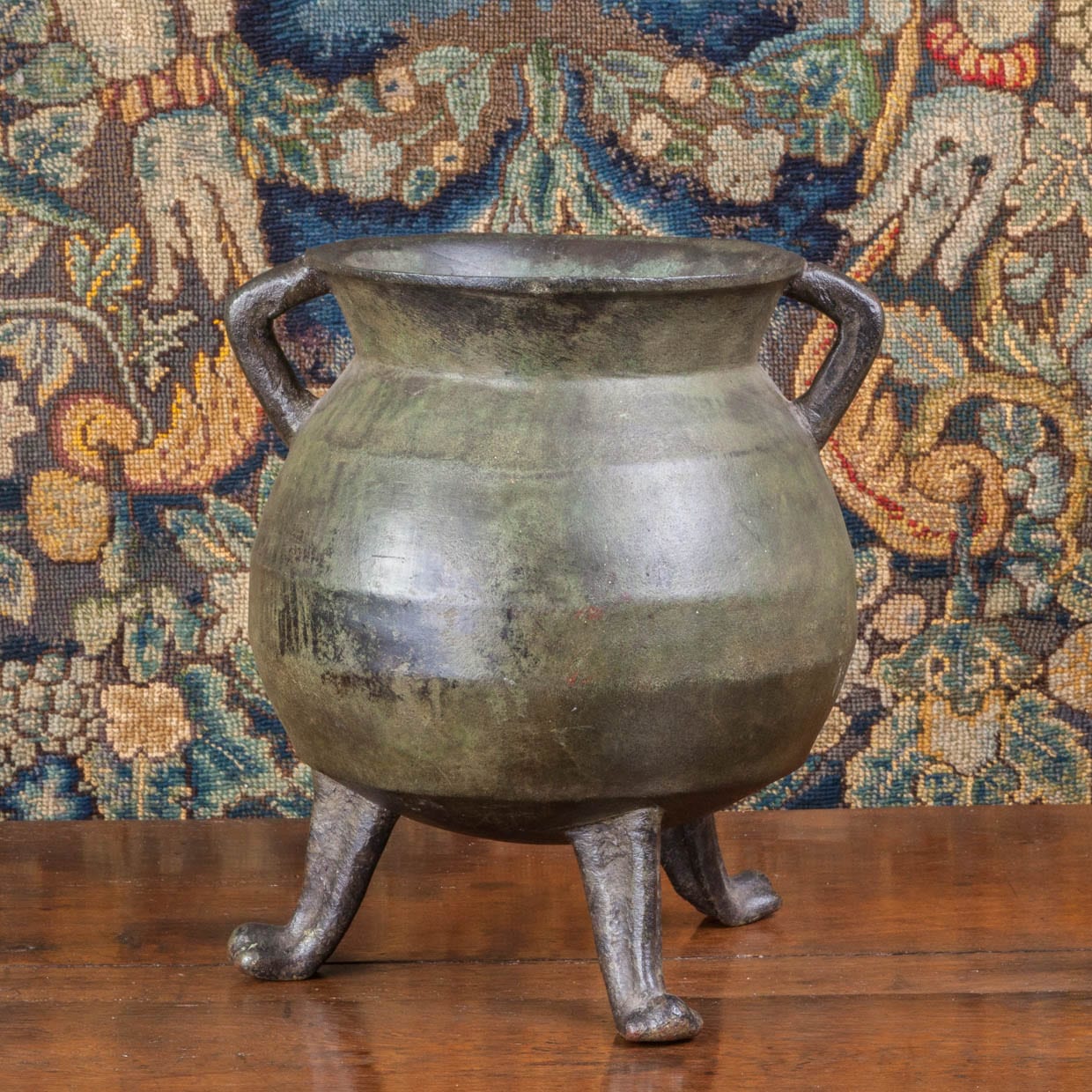 Medieval bronze cauldron