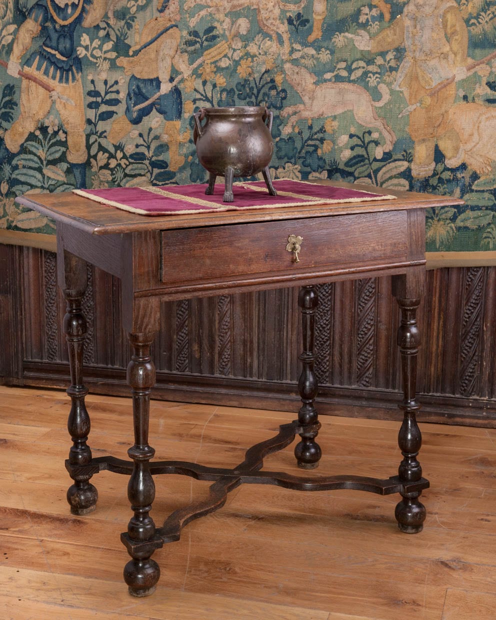 William and Mary X stretcher table