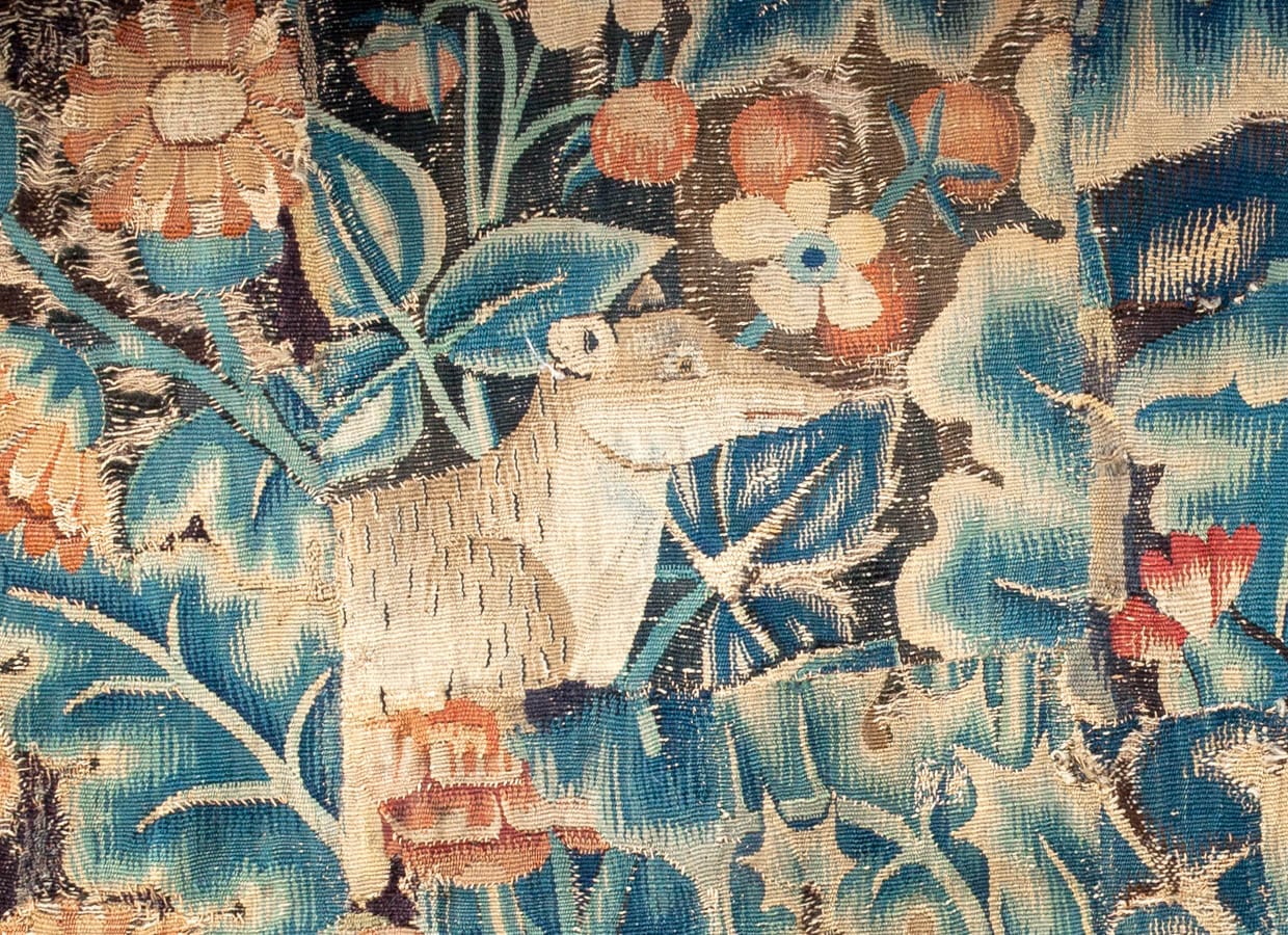 Flemish 16th century tapestry fragment