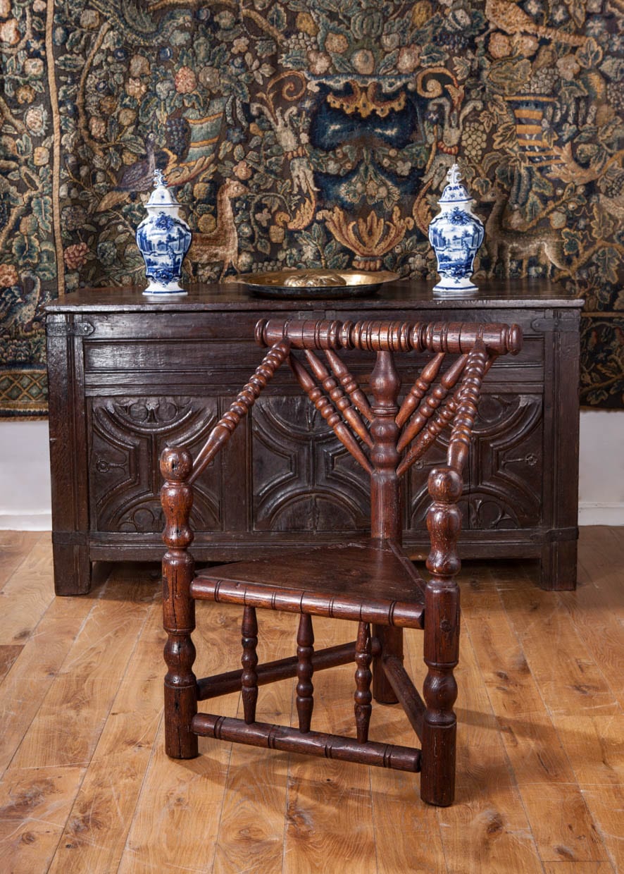 17th century turned armchair