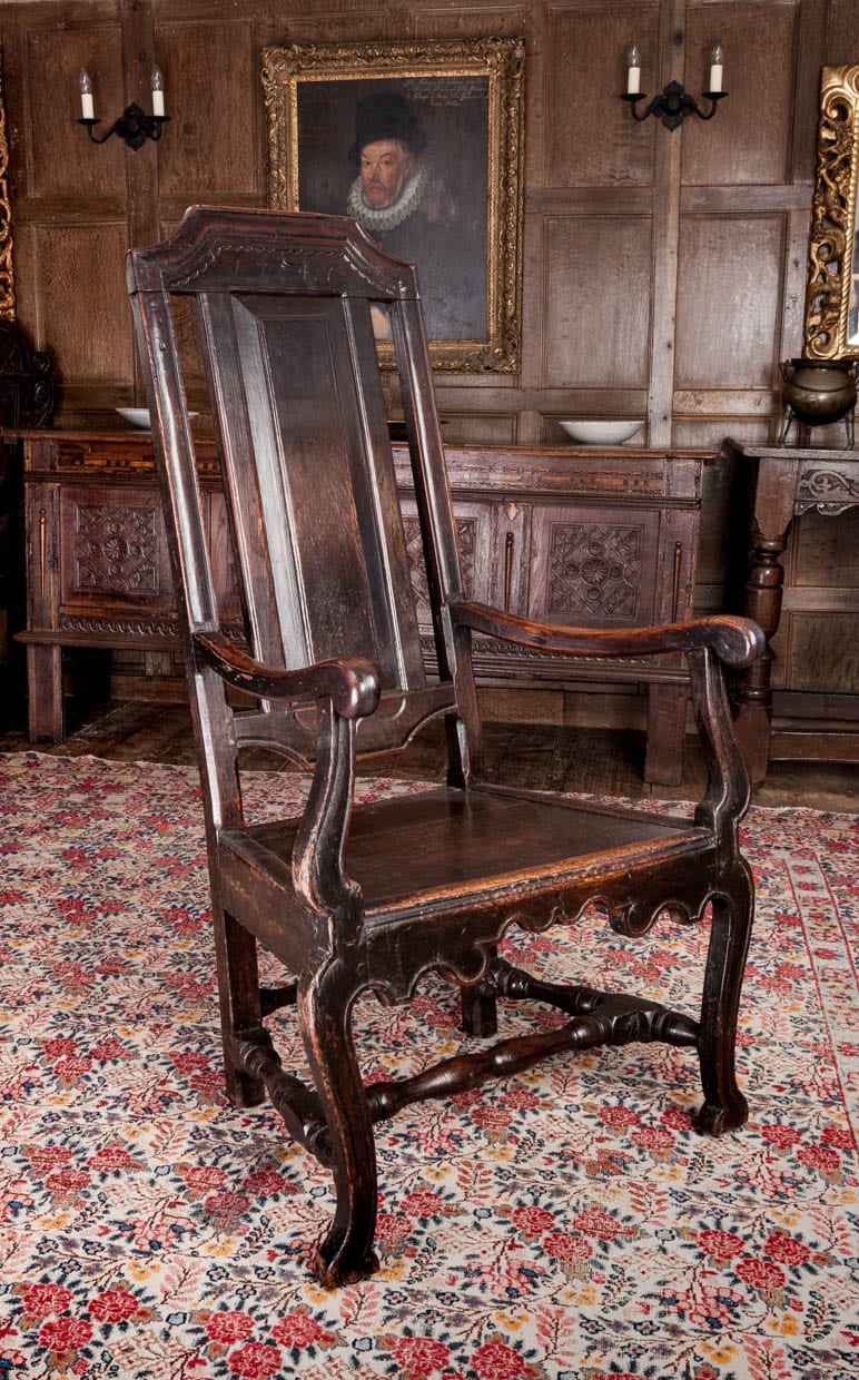 Early 18th century oak armchair