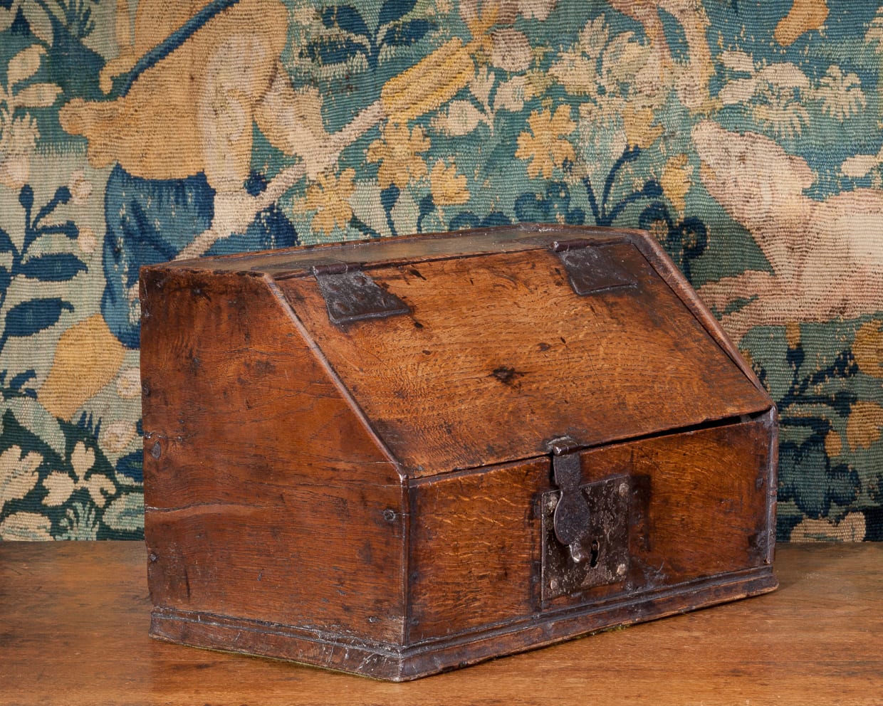 Charles II oak desk box