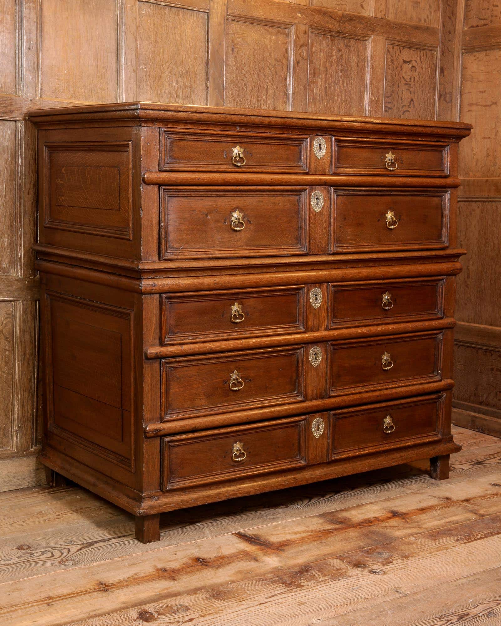 17th century oak chest of drawers
