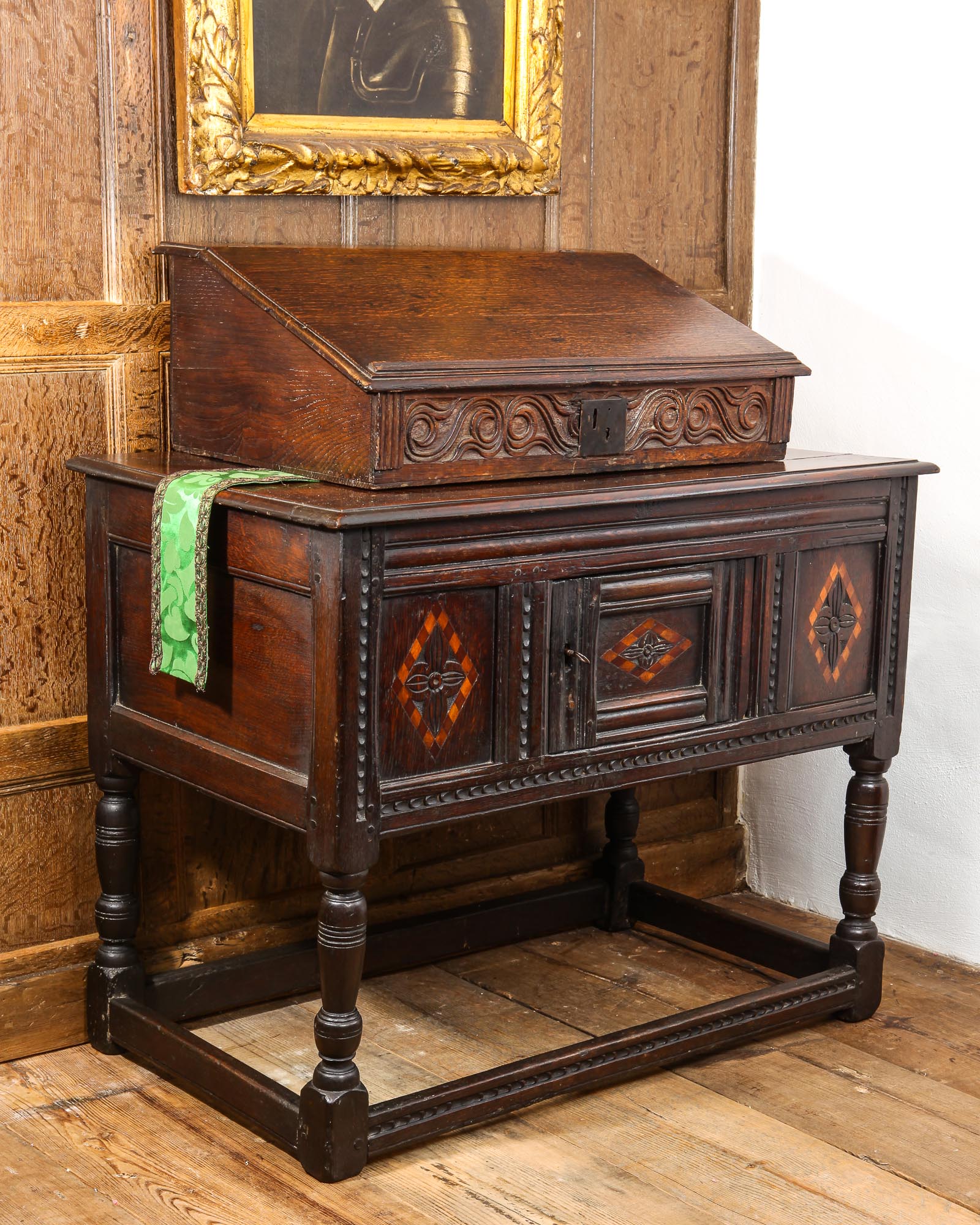 17th century oak hutch table