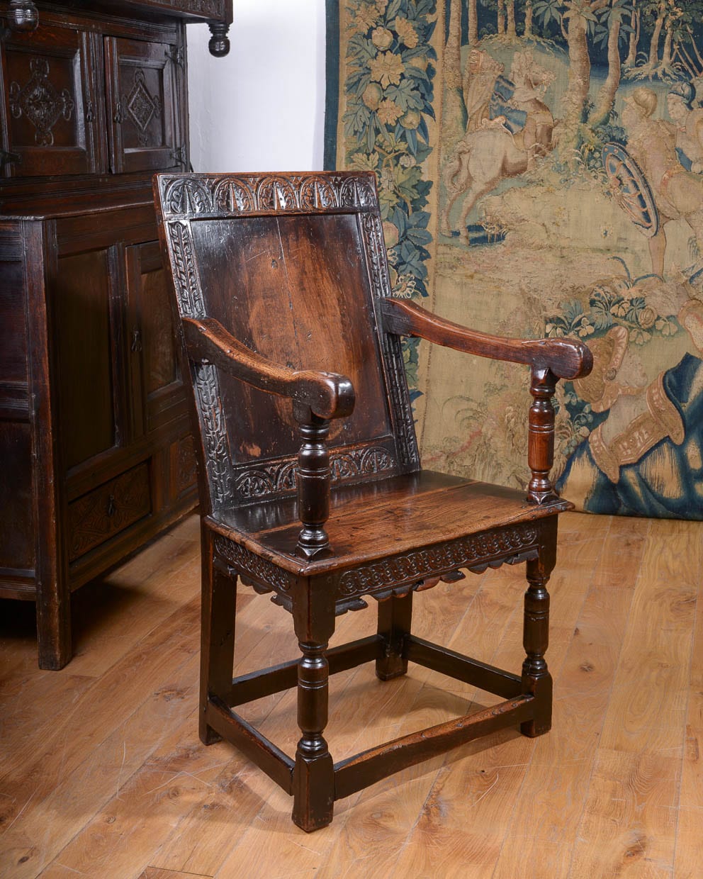James I oak armchair
