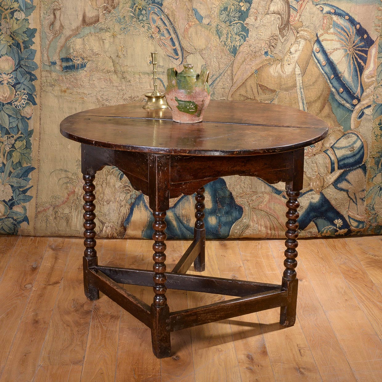 Charles II oak folding table