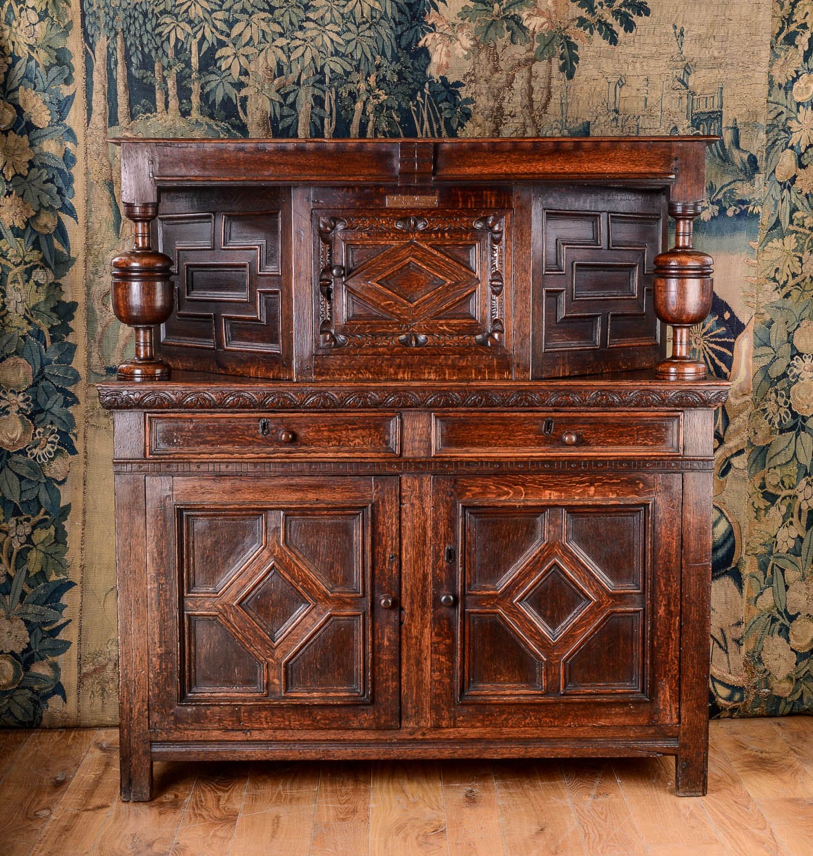 Charles I oak press cupboard