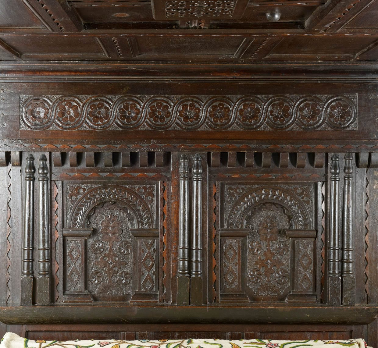 James I oak tester bed