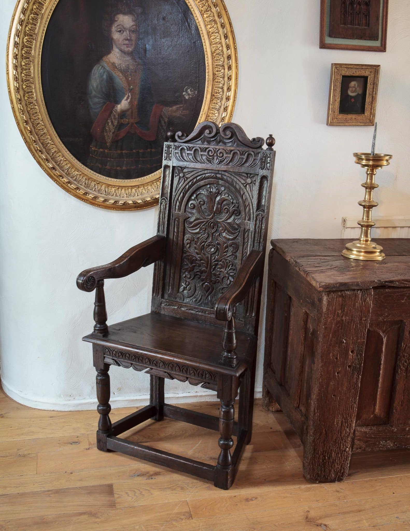Charles I joined oak armchair