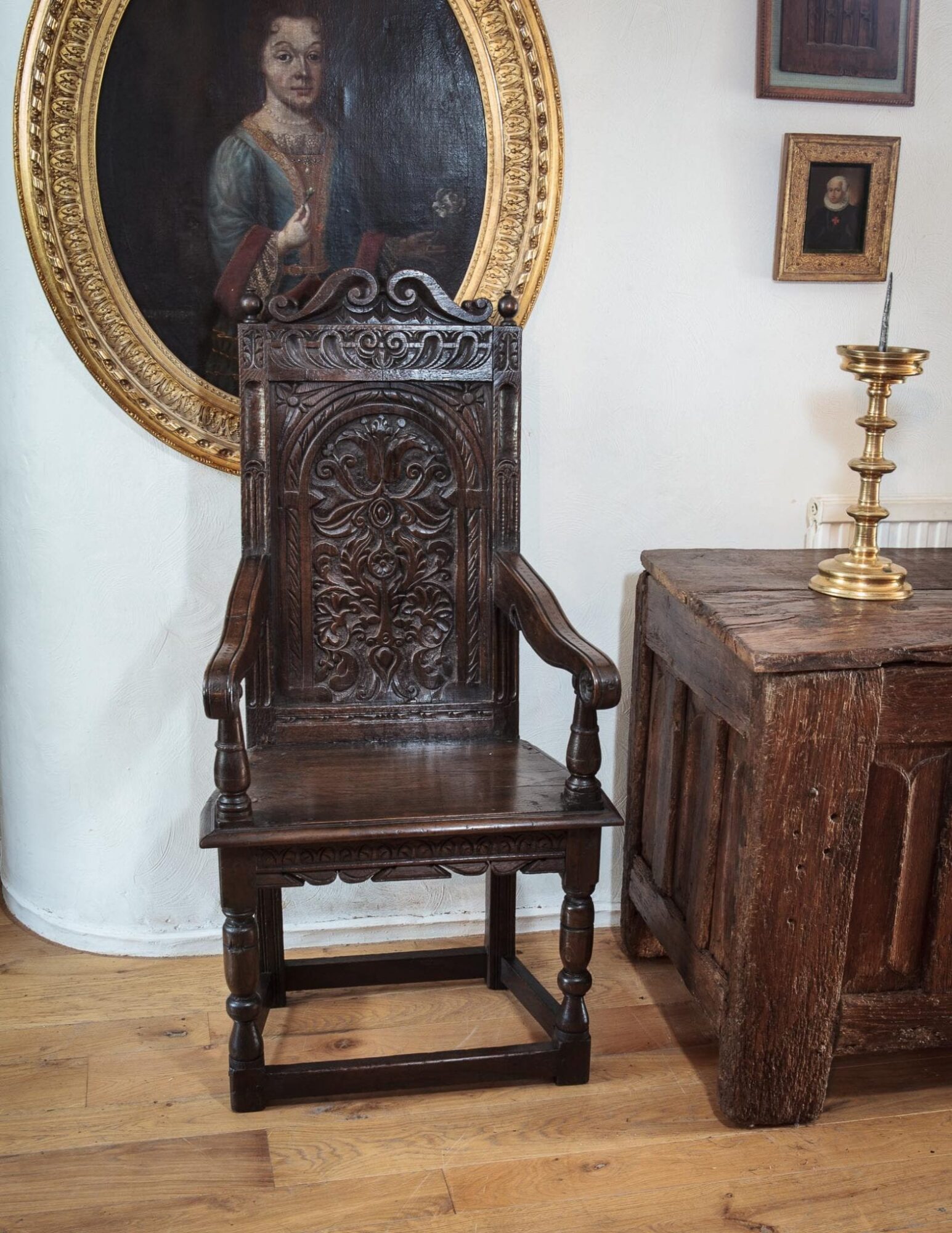 Charles I joined oak armchair