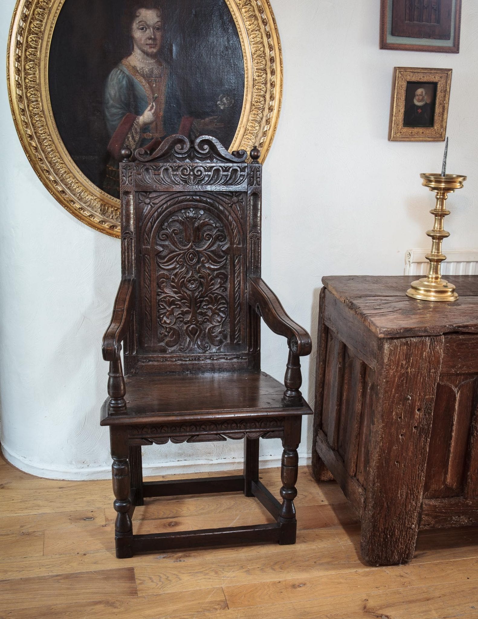Charles I joined oak armchair