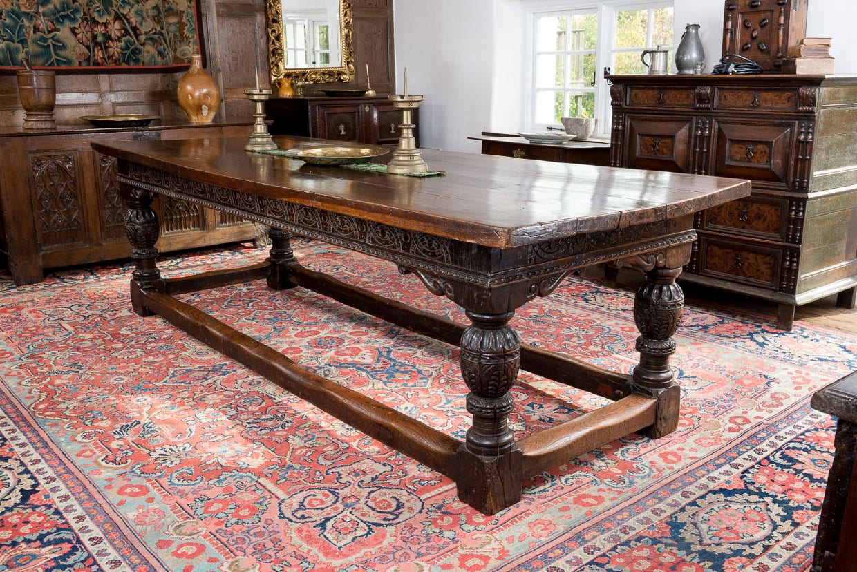 James I oak joined long table