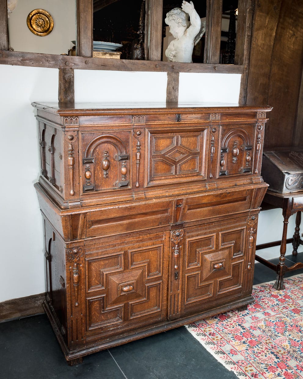 Charles II enclosed chest of drawers