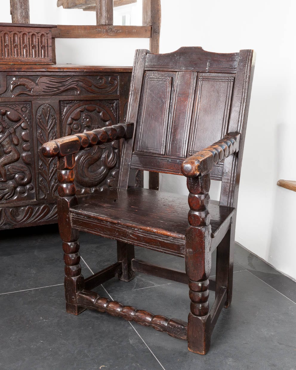 Scottish ash and pine armchair