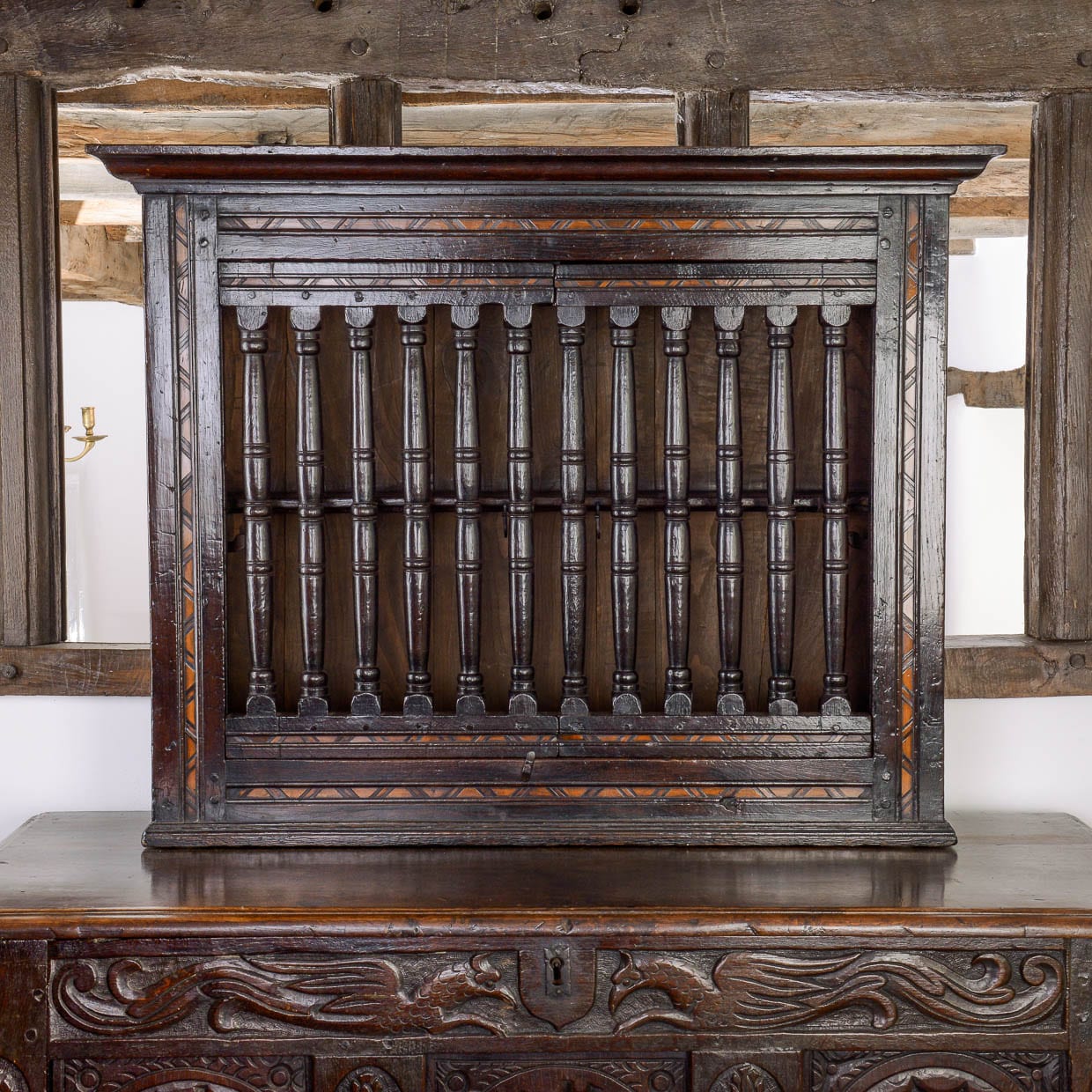 James l oak mural livery cupboard
