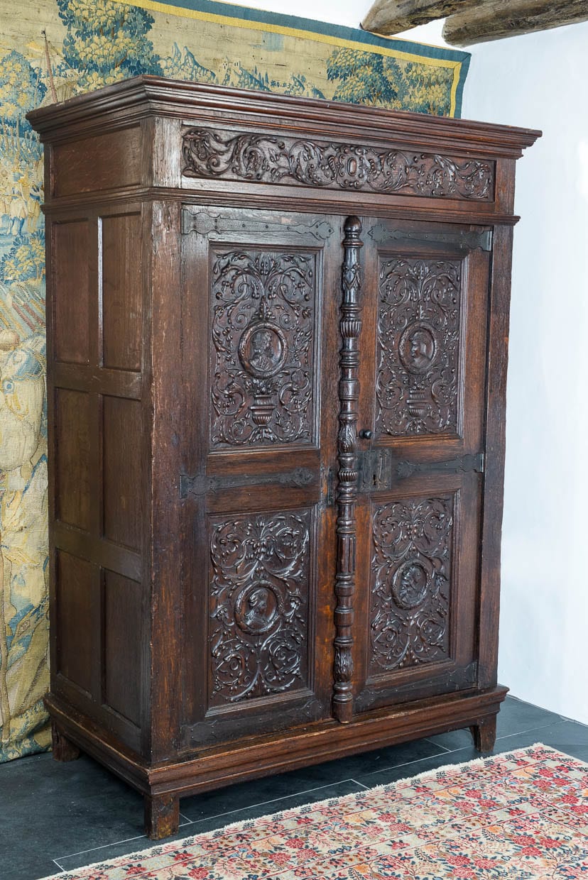 Renaissance joined oak clothes press