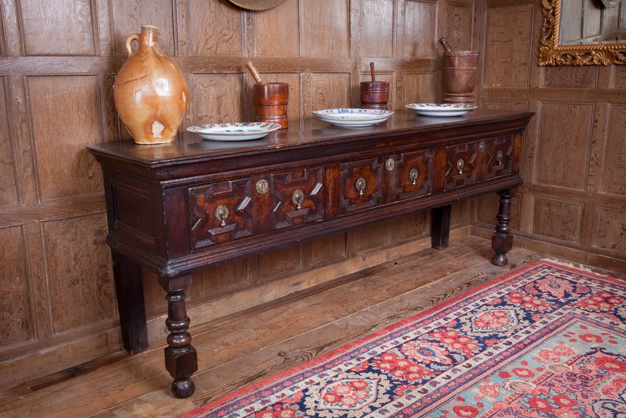 Charles II joined oak dresser