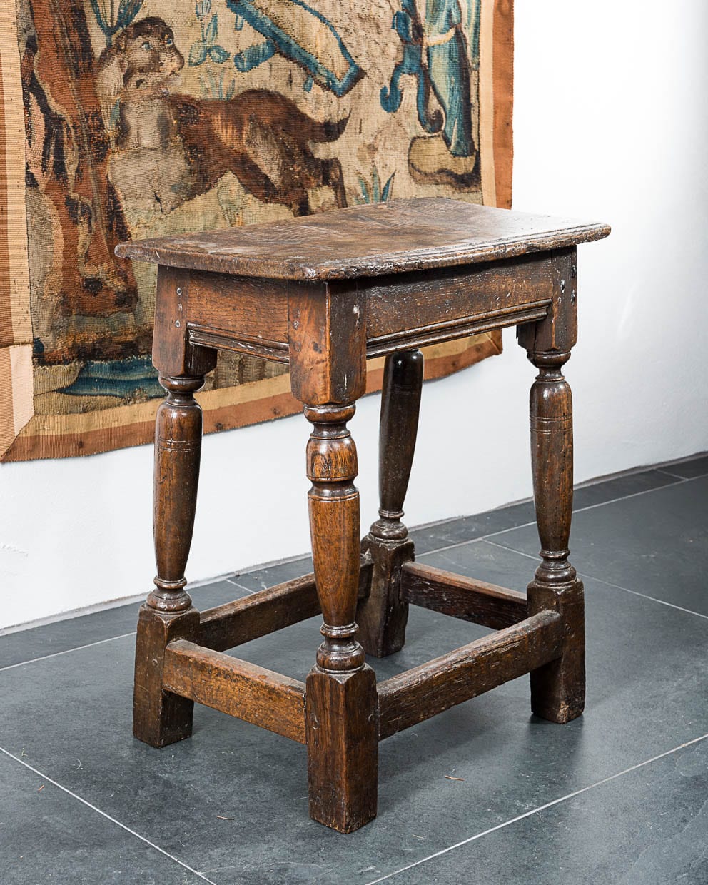Charles II joined oak stool