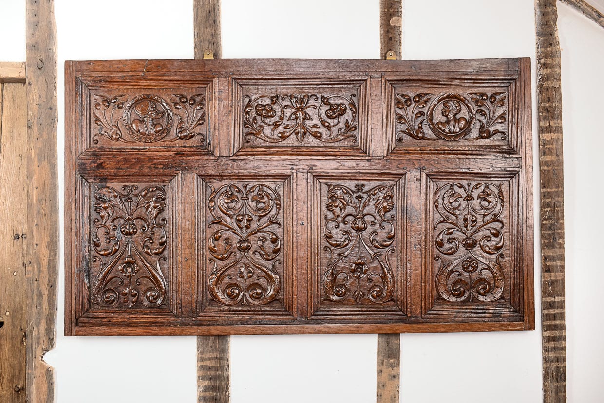 Henry VIII carved oak panelling