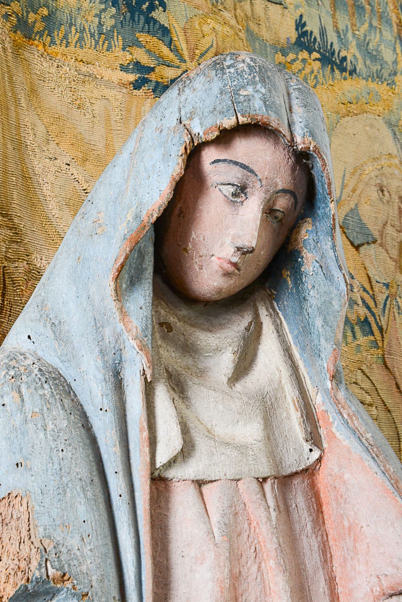 16th century walnut sculpture of Mary