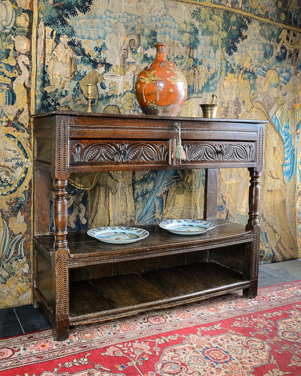 Charles I joined oak court cupboard