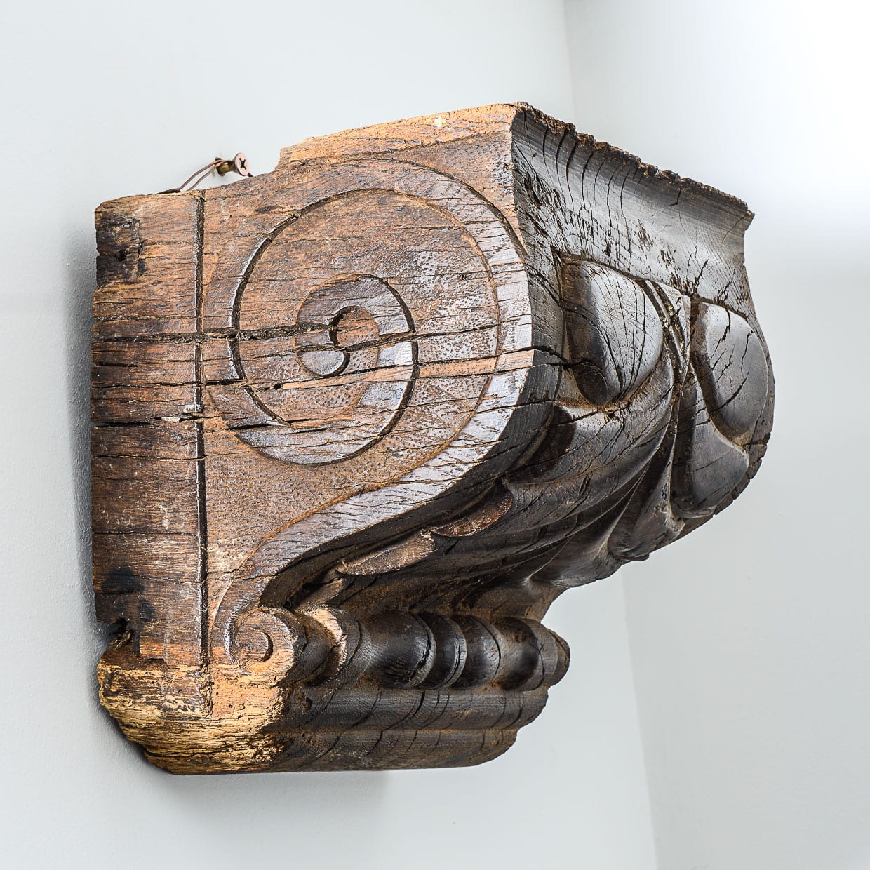 16th century oak corbel