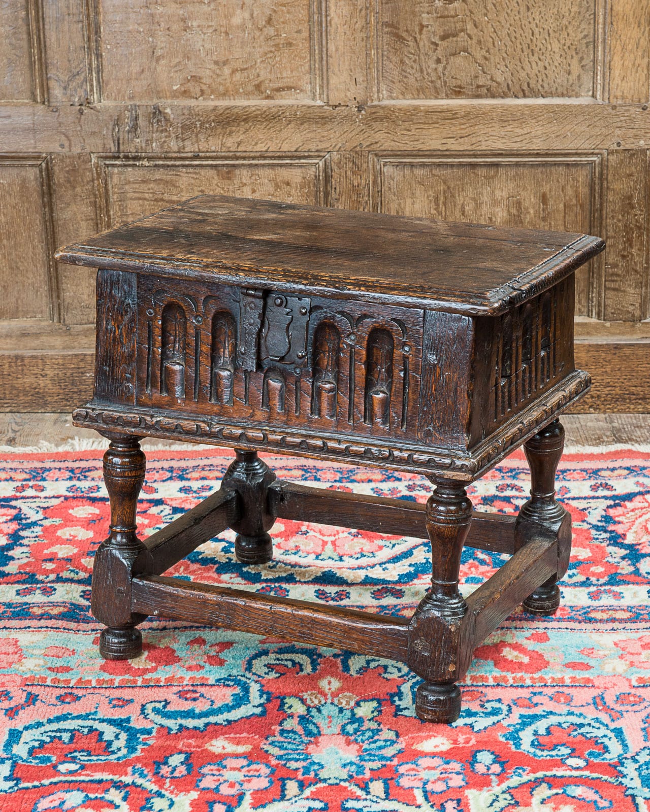 James I joined oak box stool