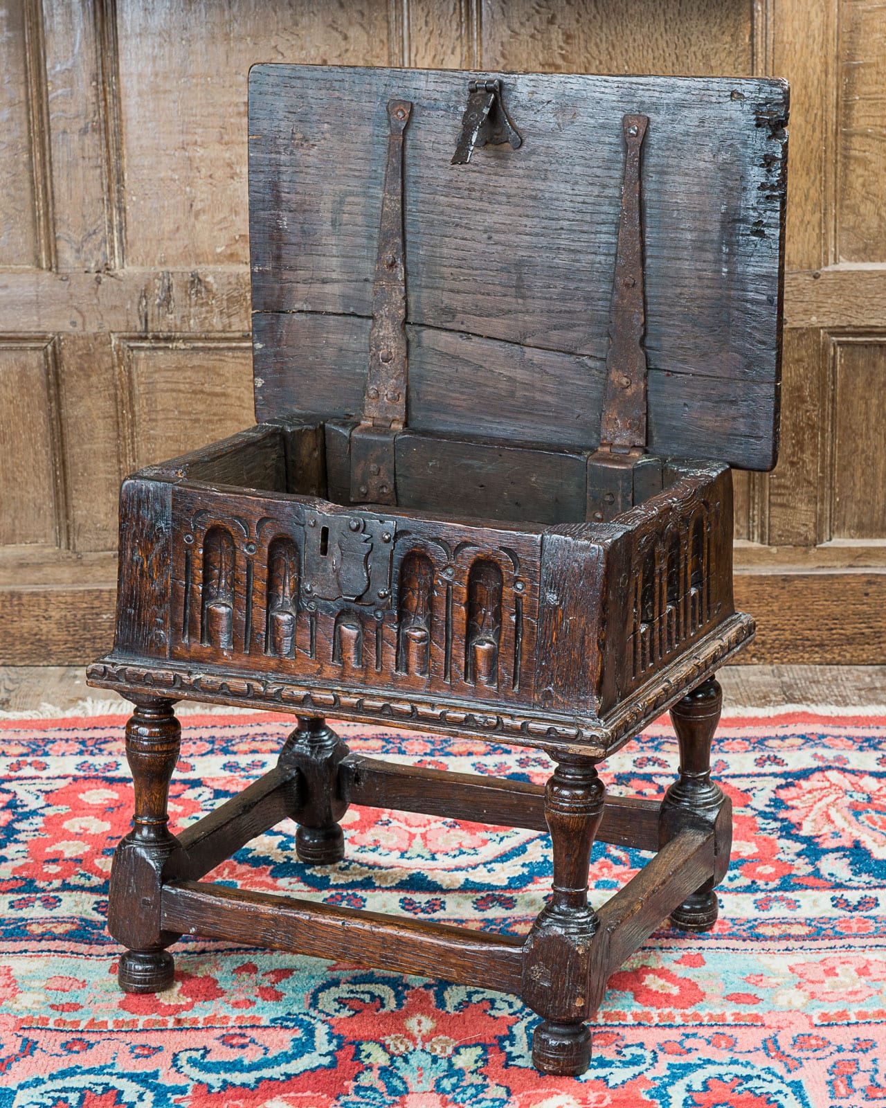 James I joined oak box stool