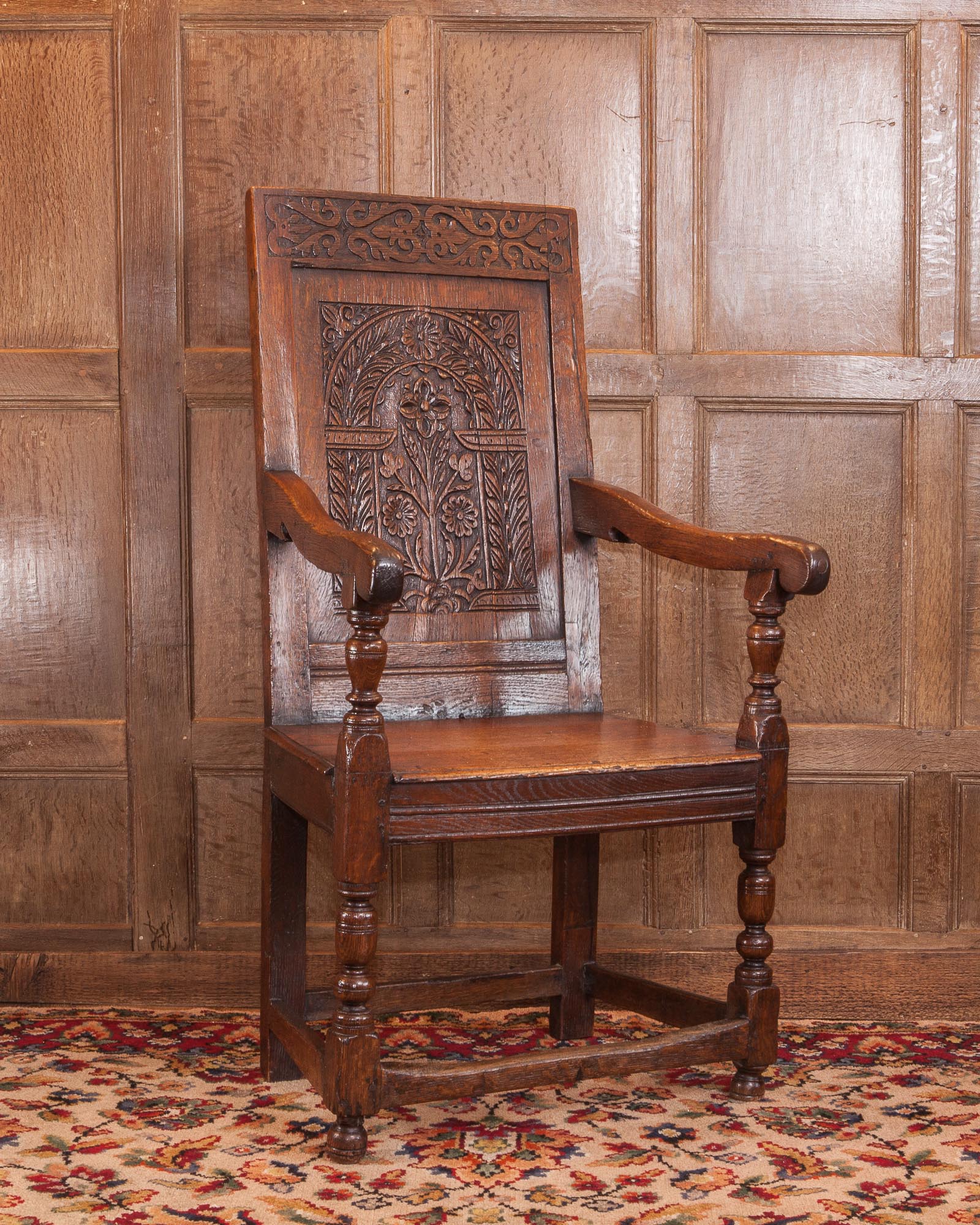 Charles I joined oak armchair