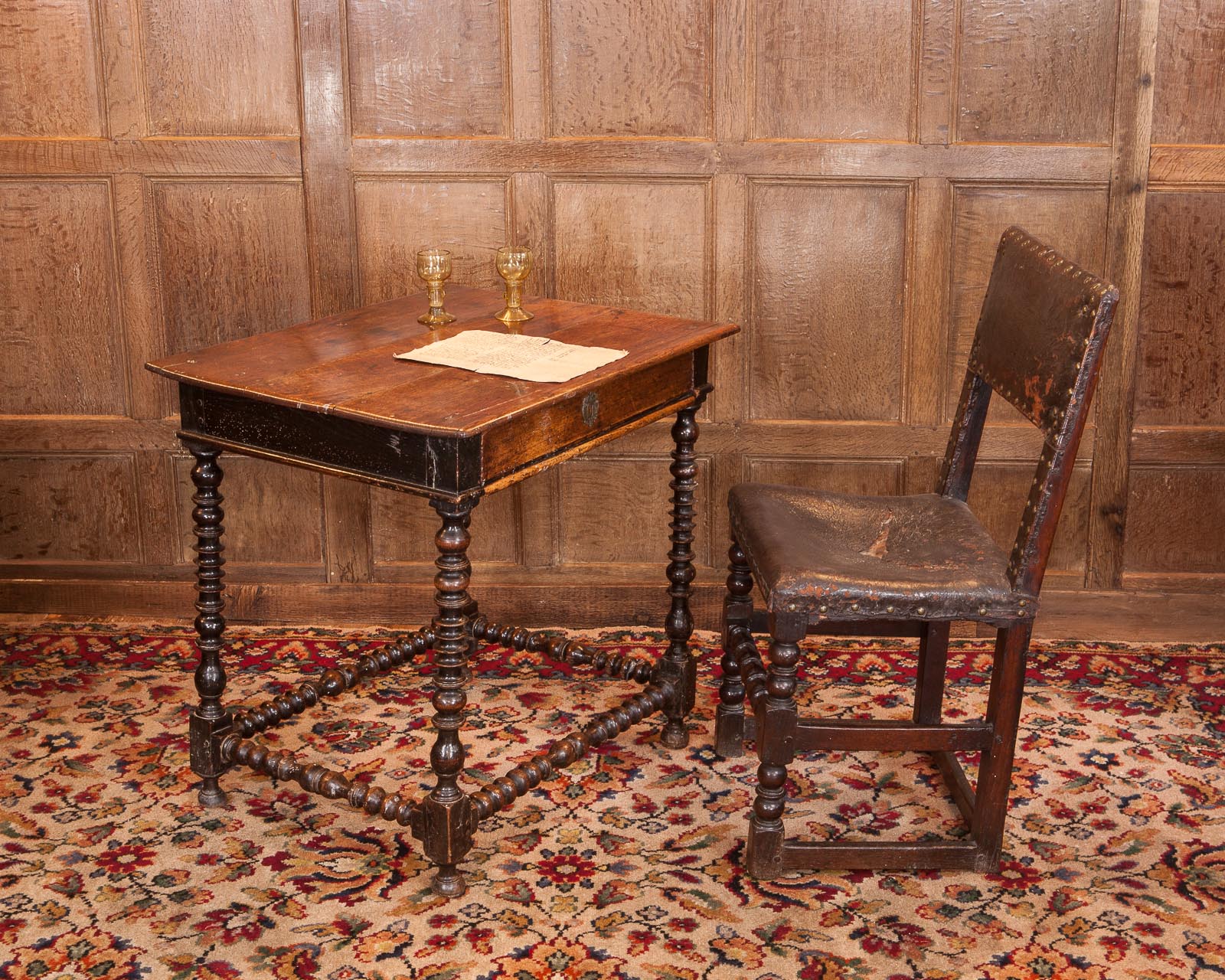 17th century joined oak table