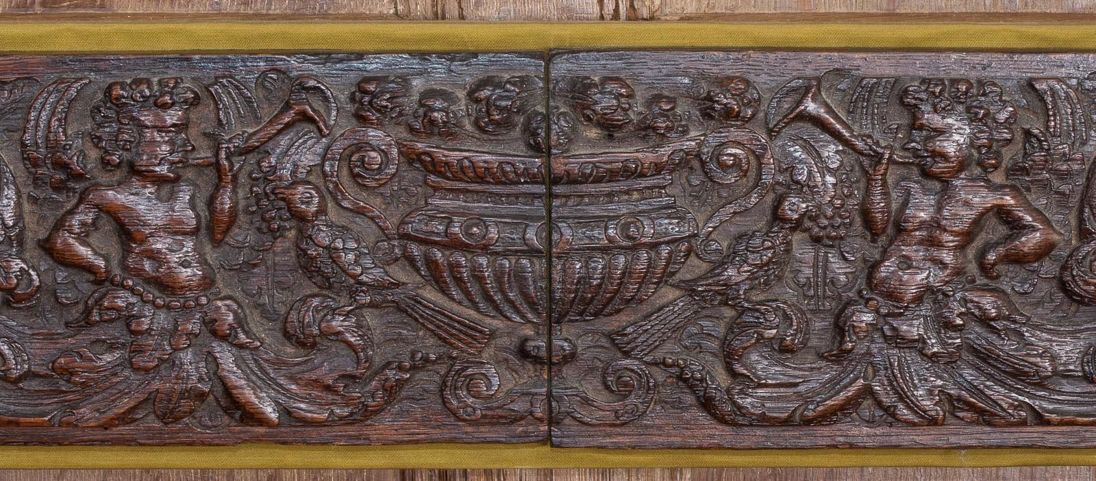 Renaissance carved oak panel