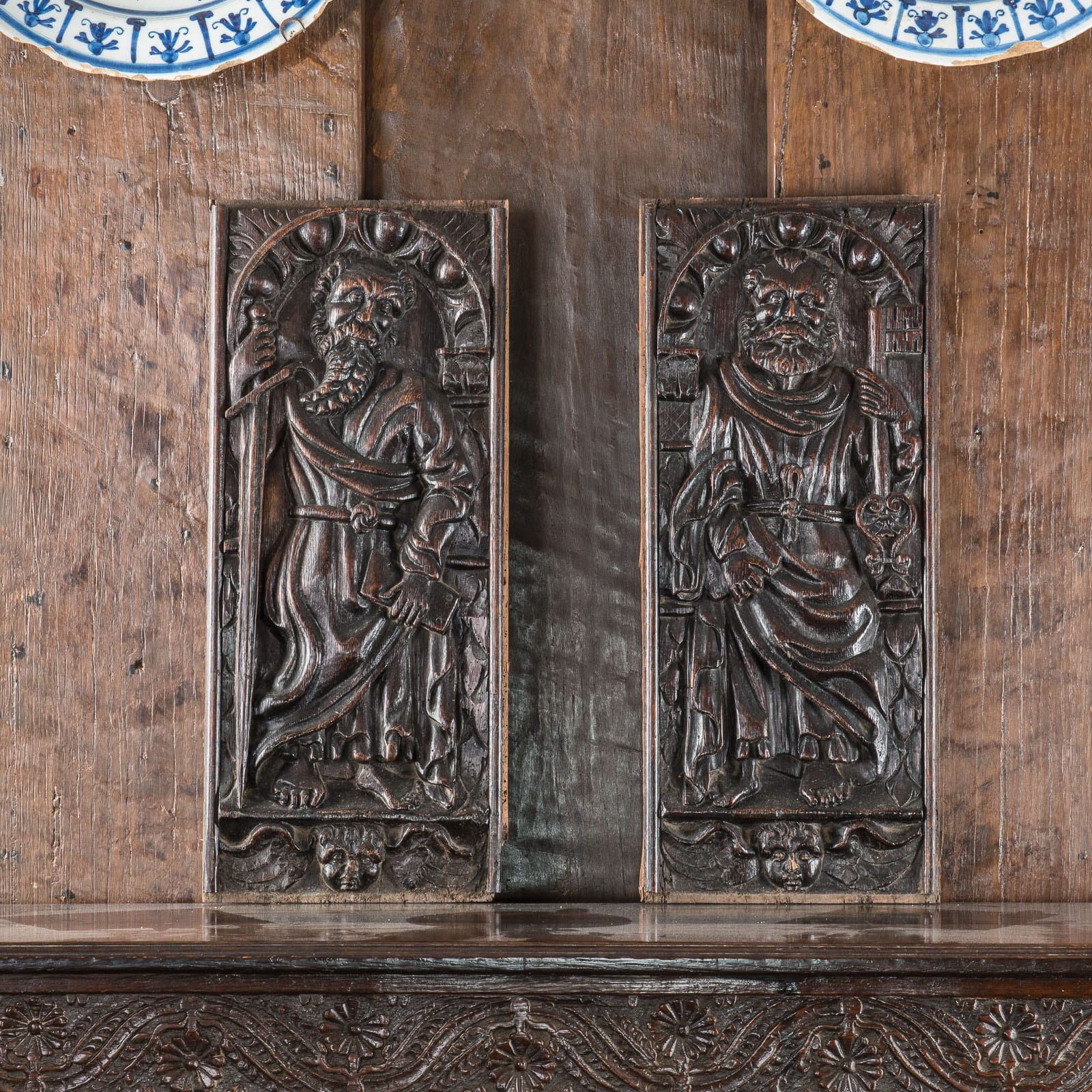 Pair of Renaissance carved panels