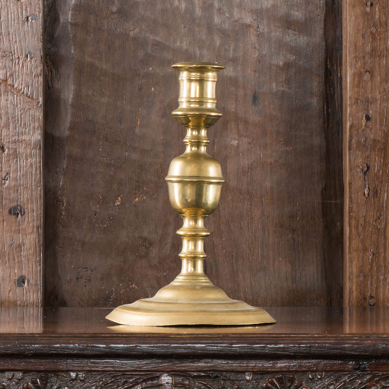 17th century brass candlestick