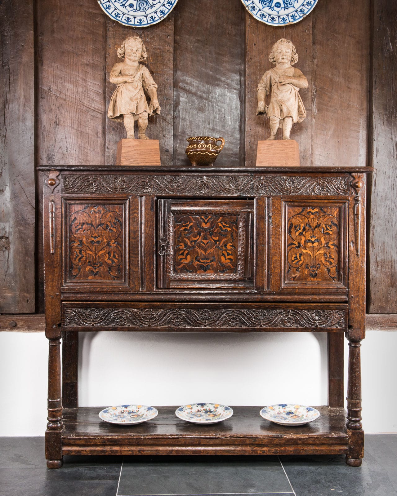 James I inlaid livery cupboard