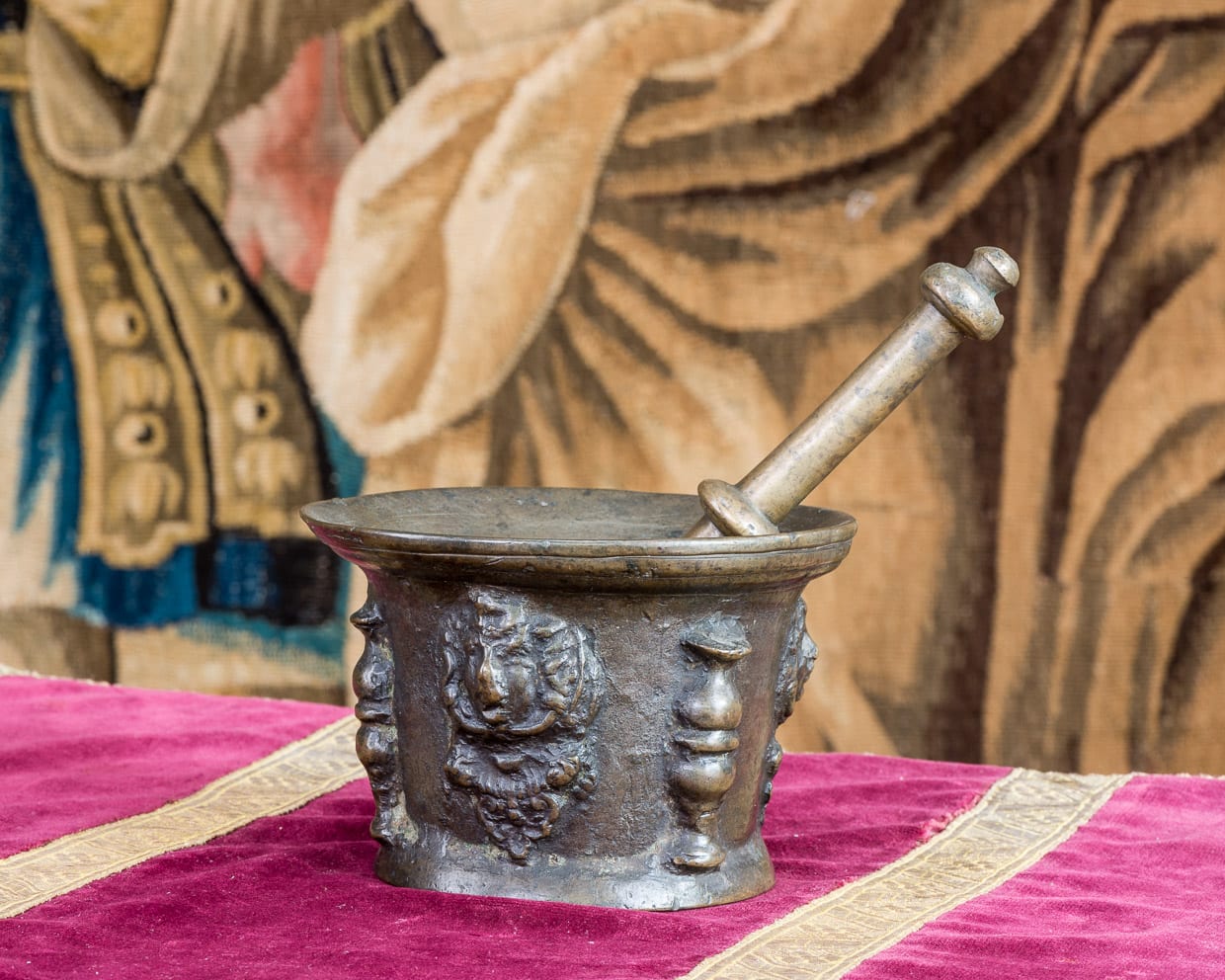 Renaissance bronze pestle and mortar