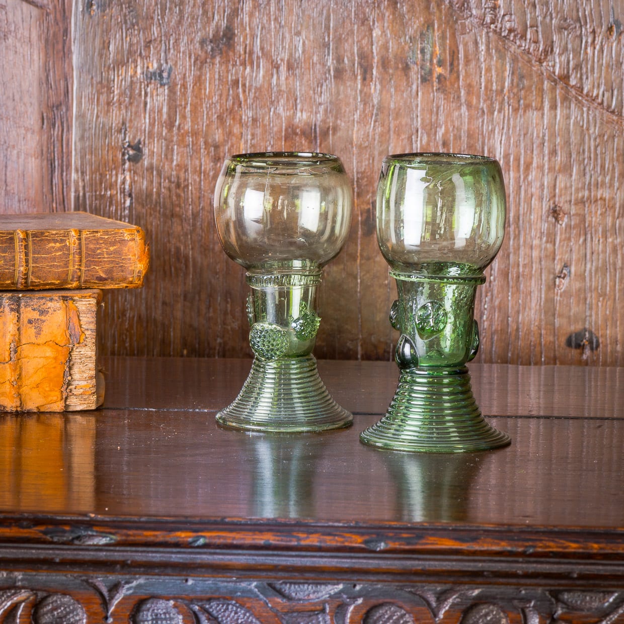 17th century Roemers wine glasses