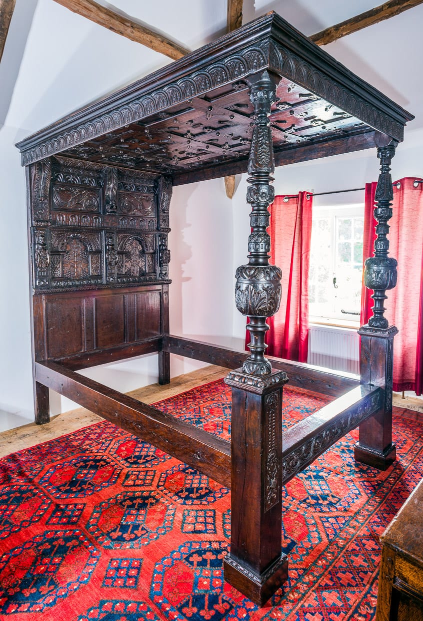 Charles I oak tester bed
