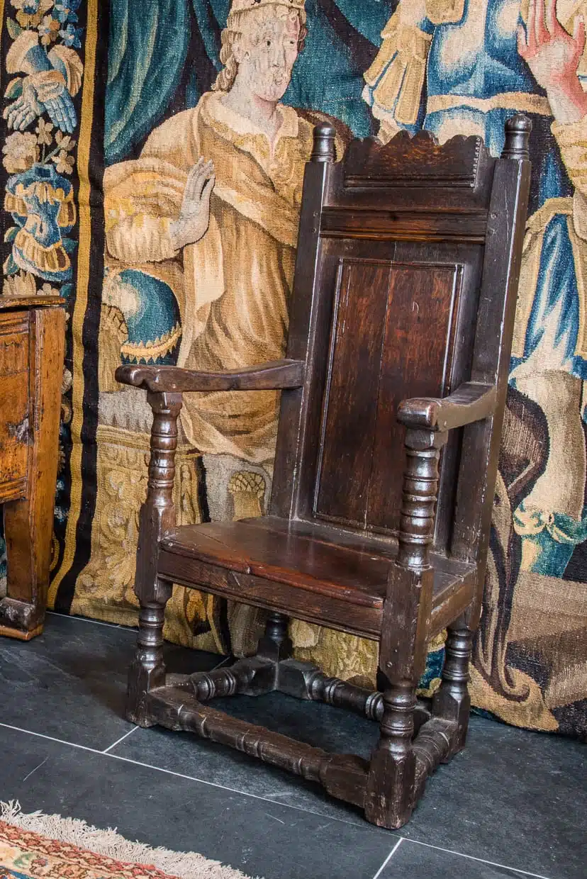 16th century joined oak Scottish armchair