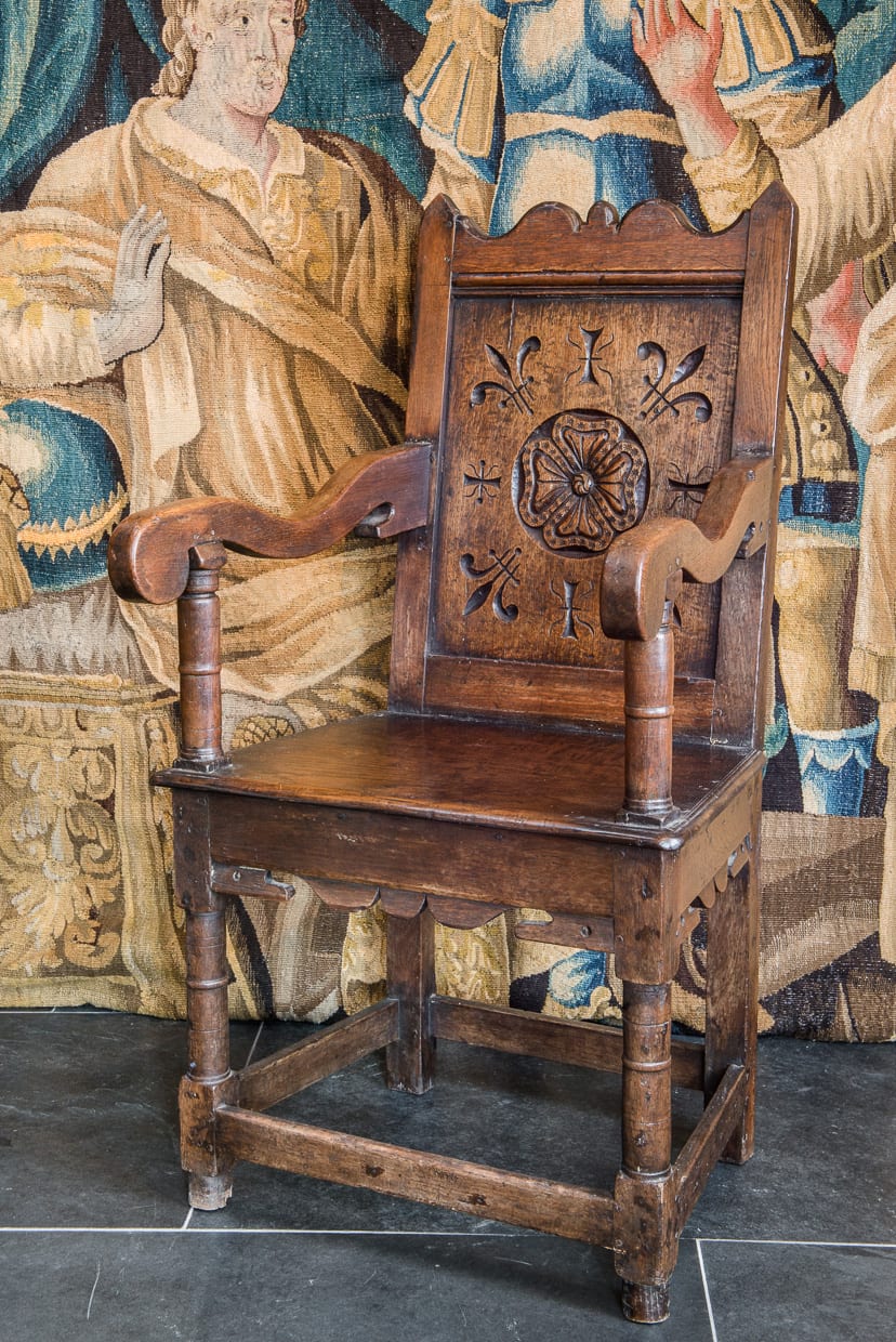 Charles I joined oak armchair