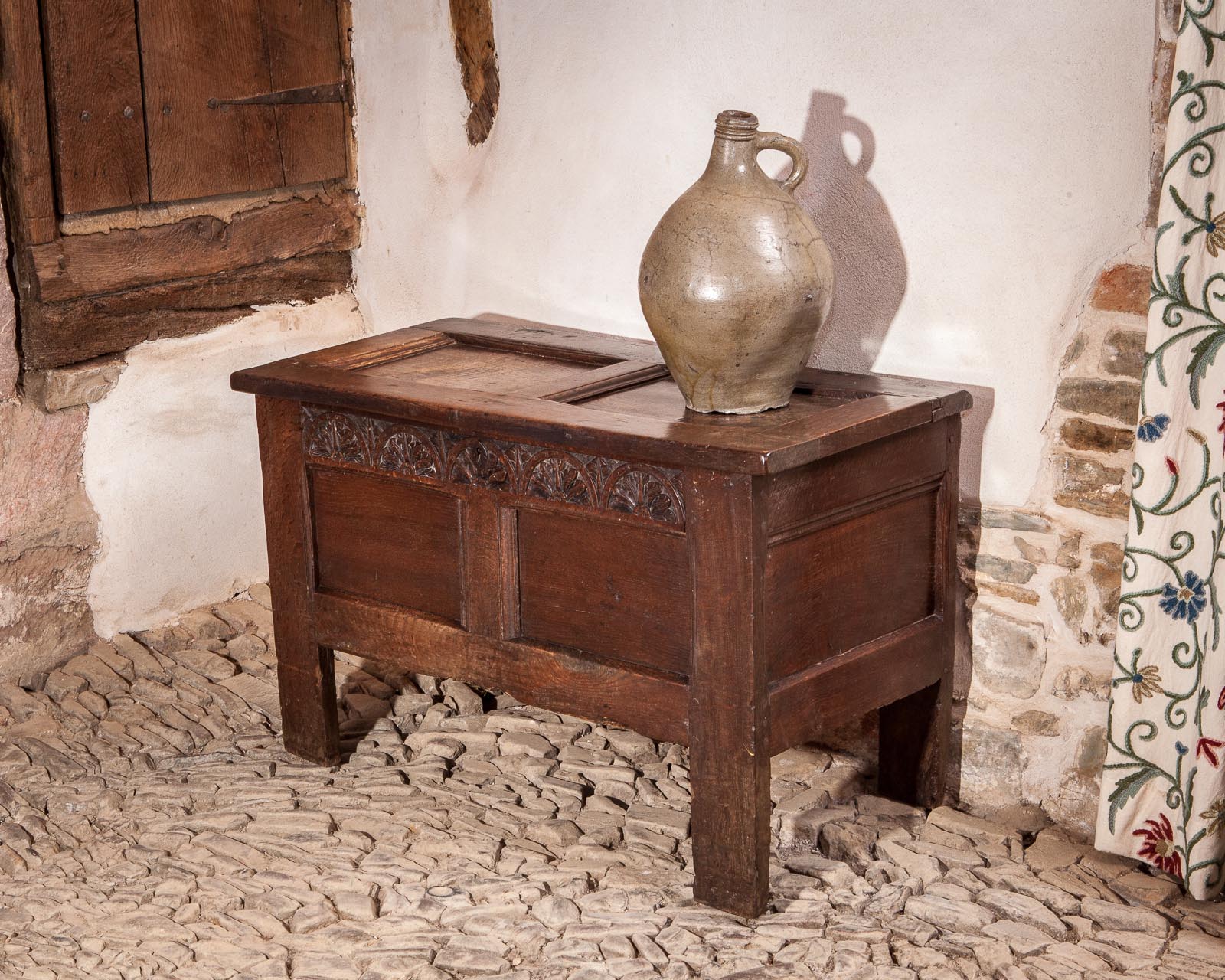 17th century joined oak chest