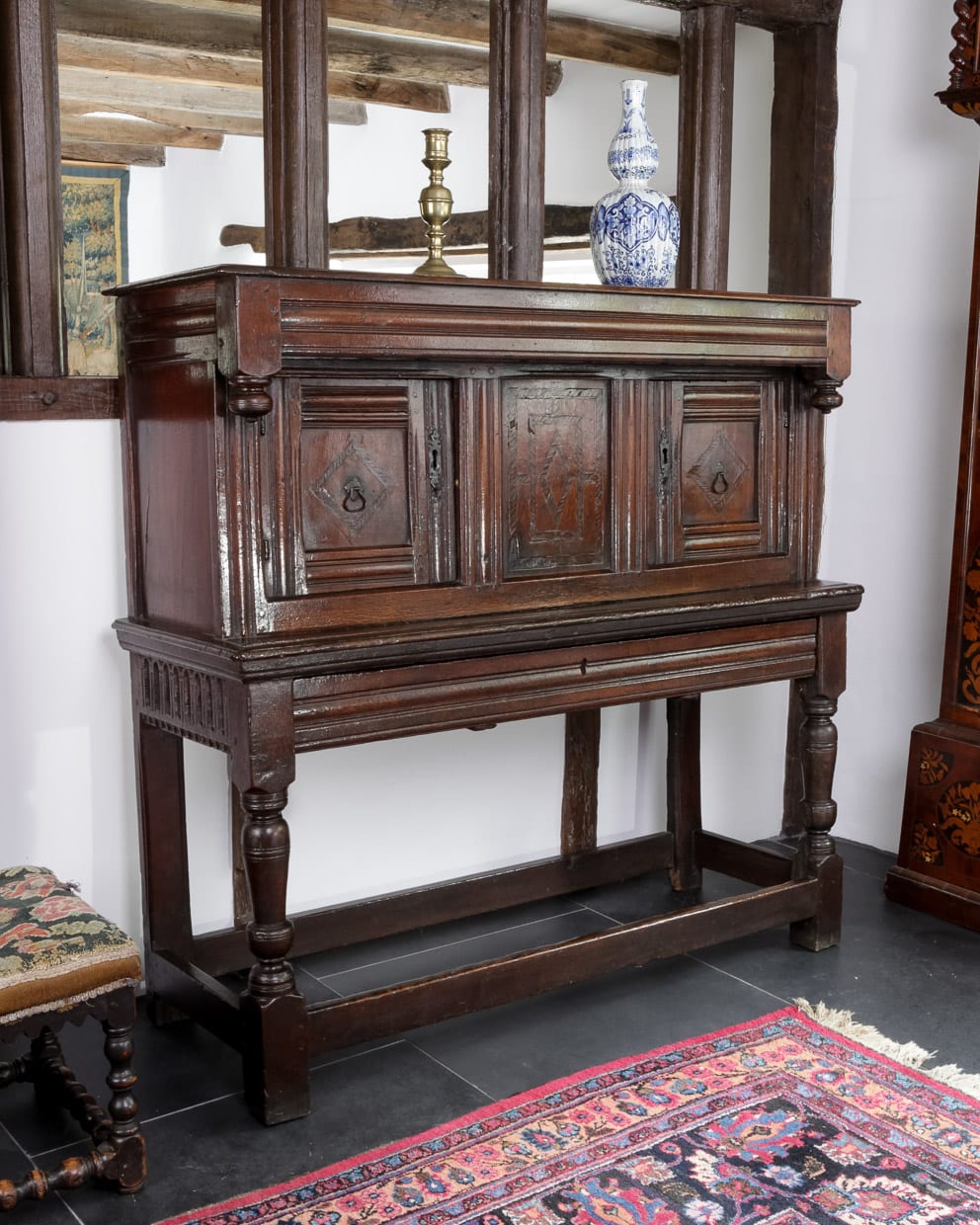 James I joined oak livery cupboard