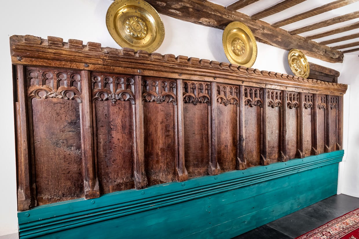 Medieval carved oak Minstrels gallery
