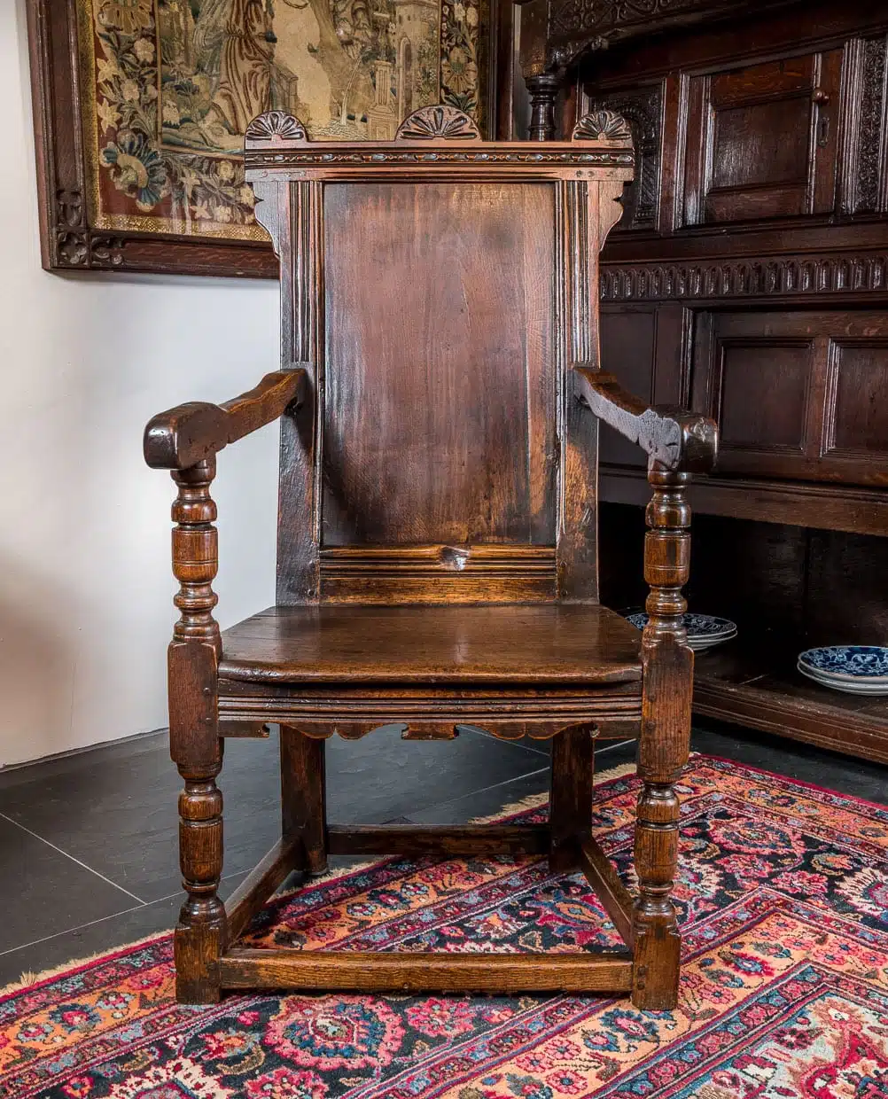 Charles I joined oak armchair
