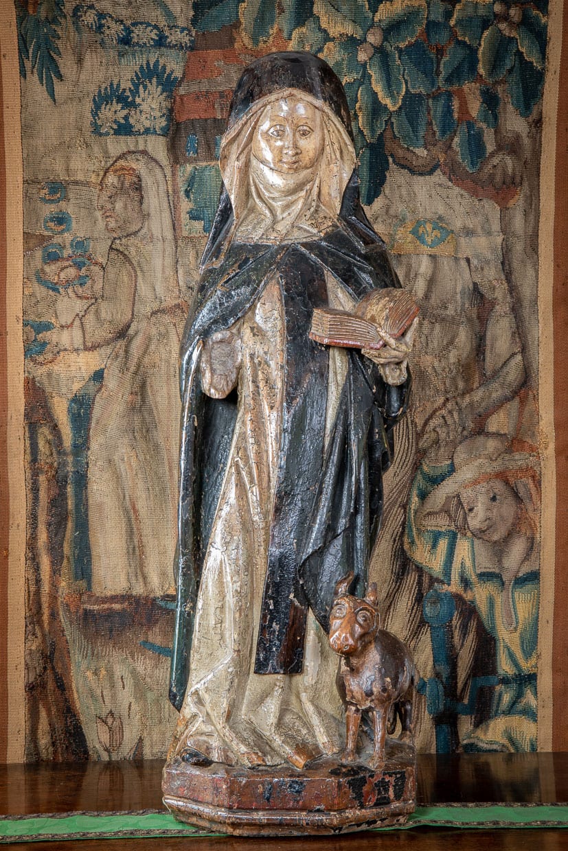 Gothic sculpture of St Brigid